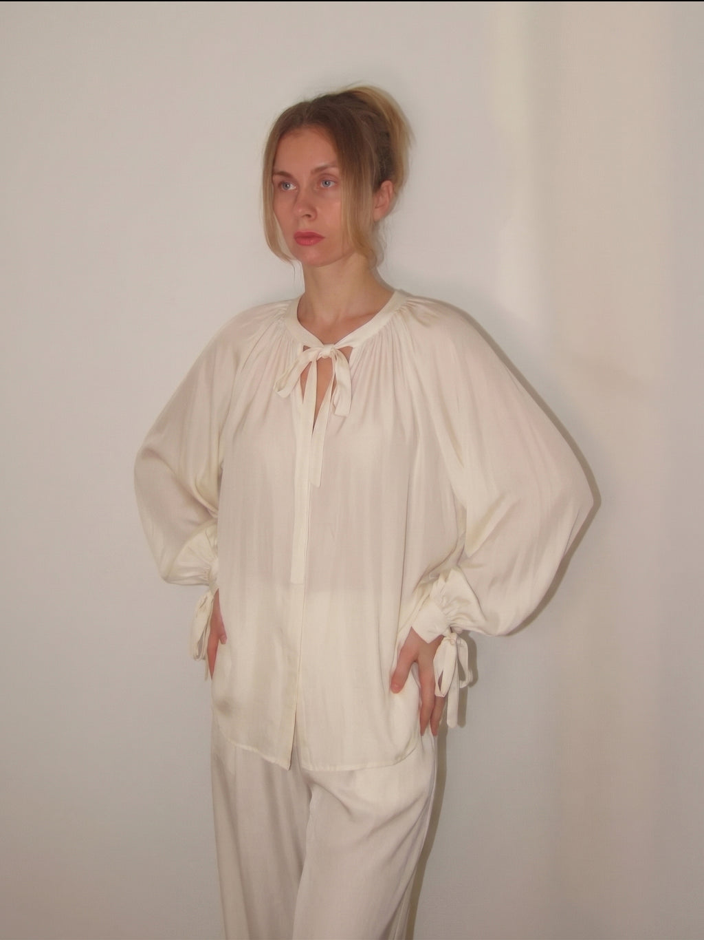 The Poet's Crepe Oversize Gömlek